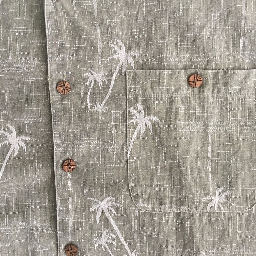 Classic Island Resort Camp Style Silk Shirt LG - Picture 3 of 4